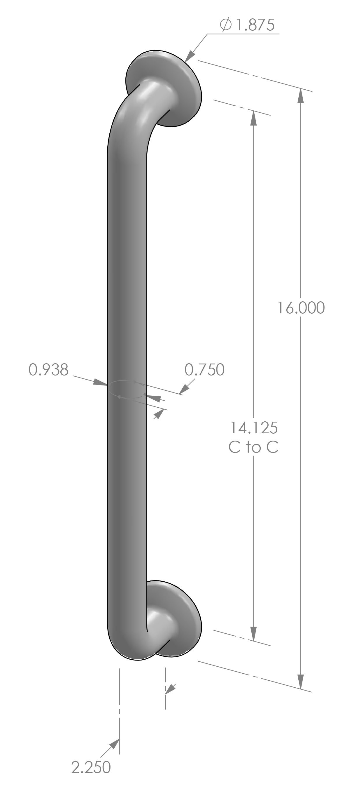 GH-546 Round Foot Grip Handle Specifications