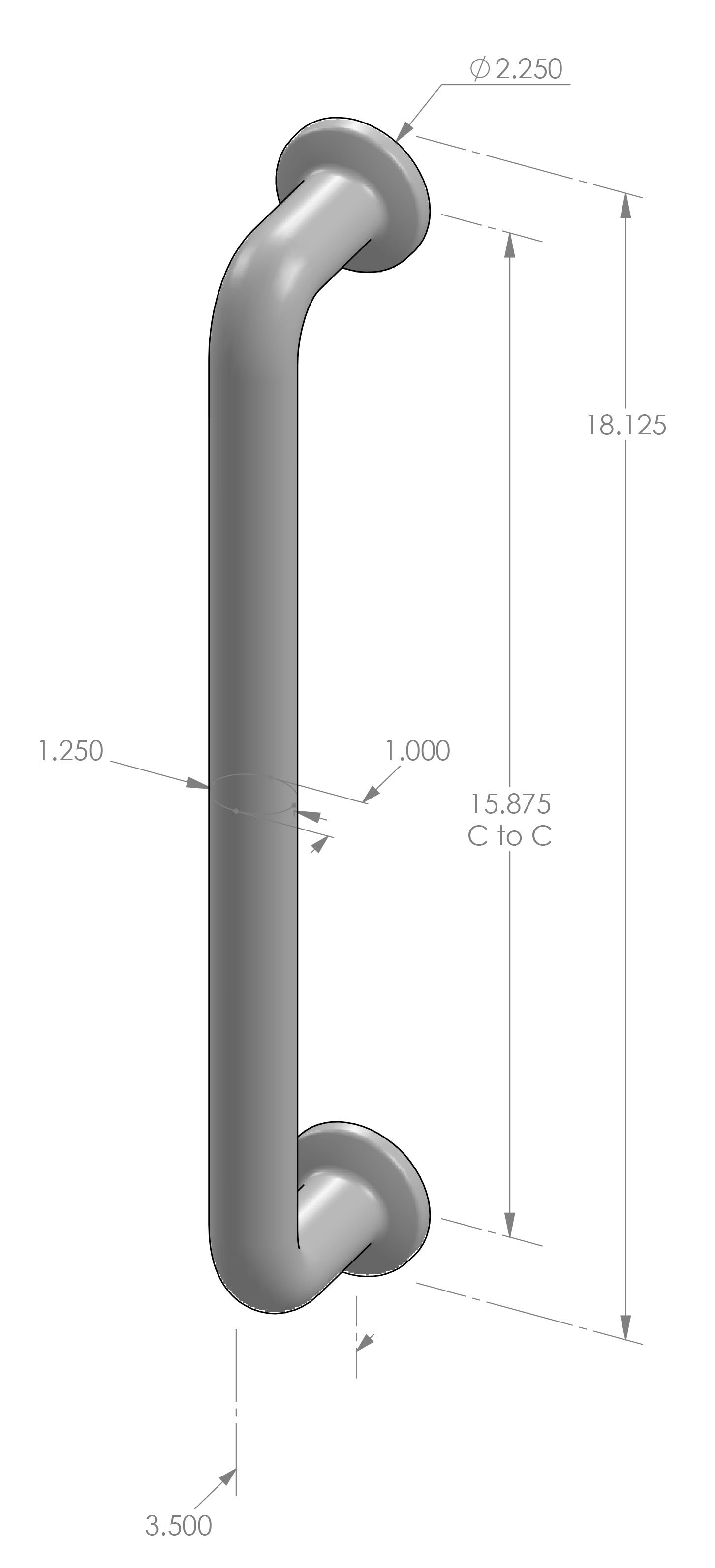 GH-552 Round Foot Grip Handle Specifications
