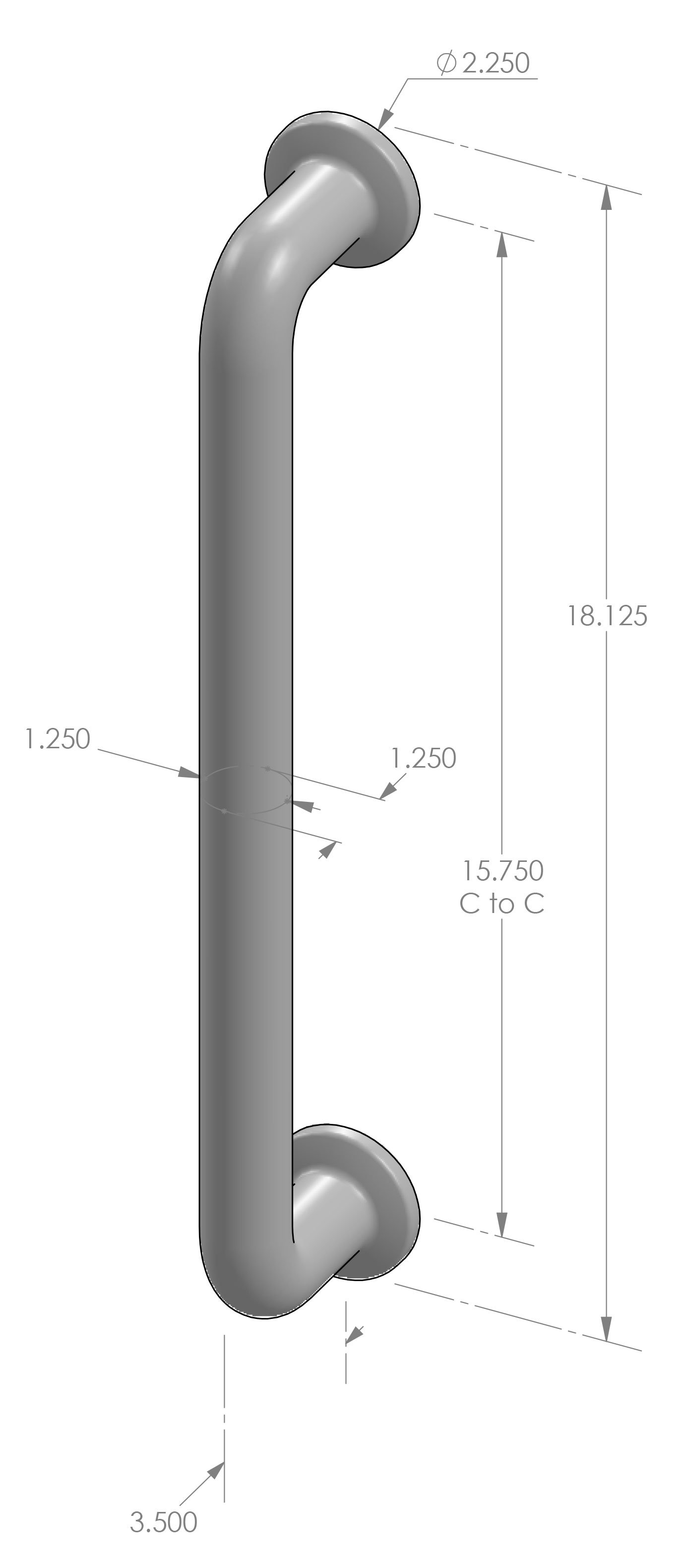 GH-553 Round Foot Grip Handle Specifications