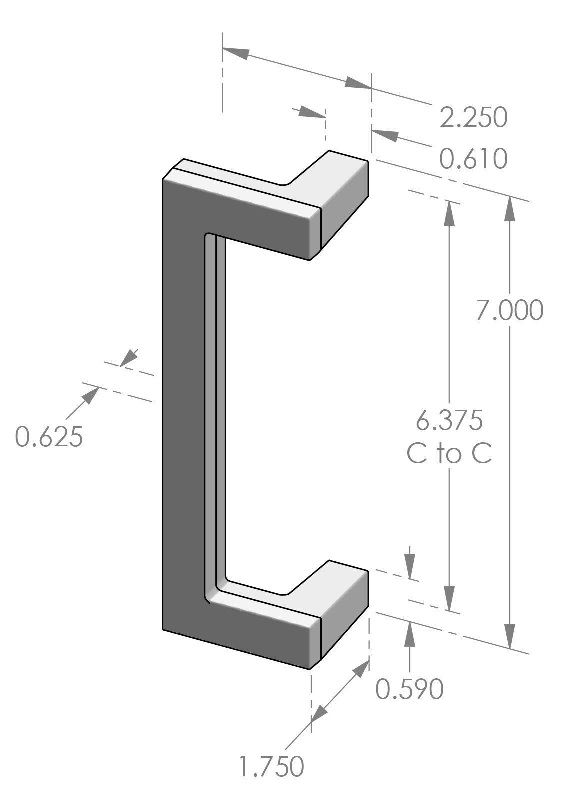 GH-130SL Offset Grip Handle Specifications