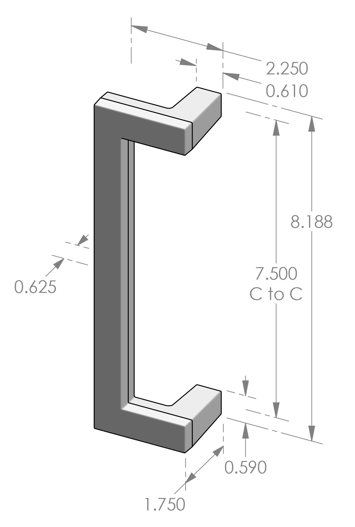 GH-131SL Offset Grip Handle Specifications