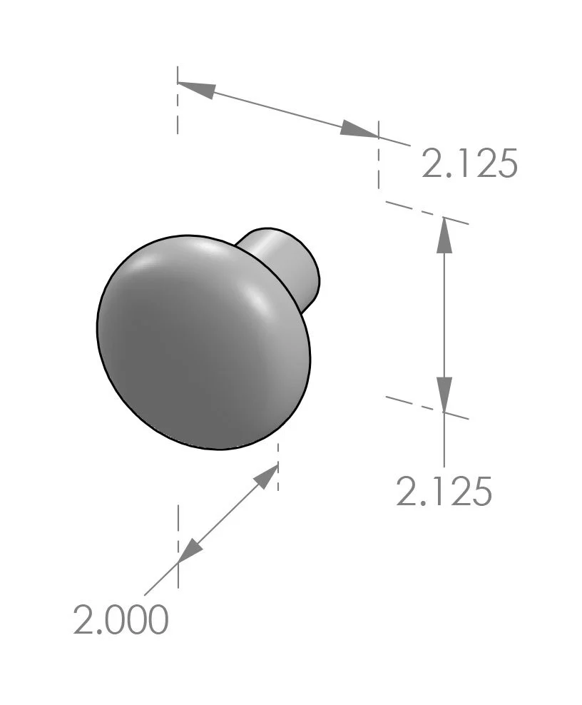 K-201 Mushroom Door Knob Specifications