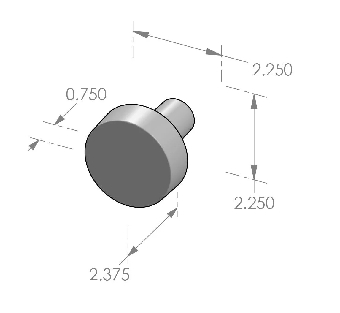 K-217 Flat Door Knob Specifications