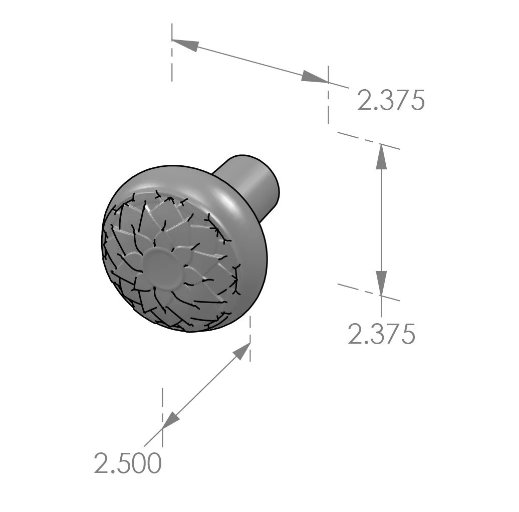 K-230 Artichoke Door Knob Specifications