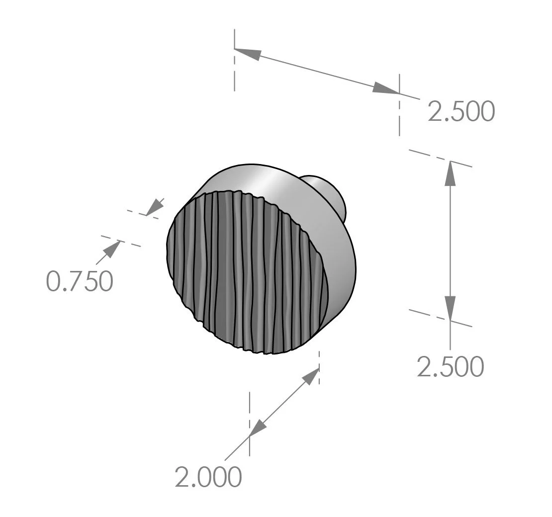 K-234 Corduroy Round Door Knob Specifications