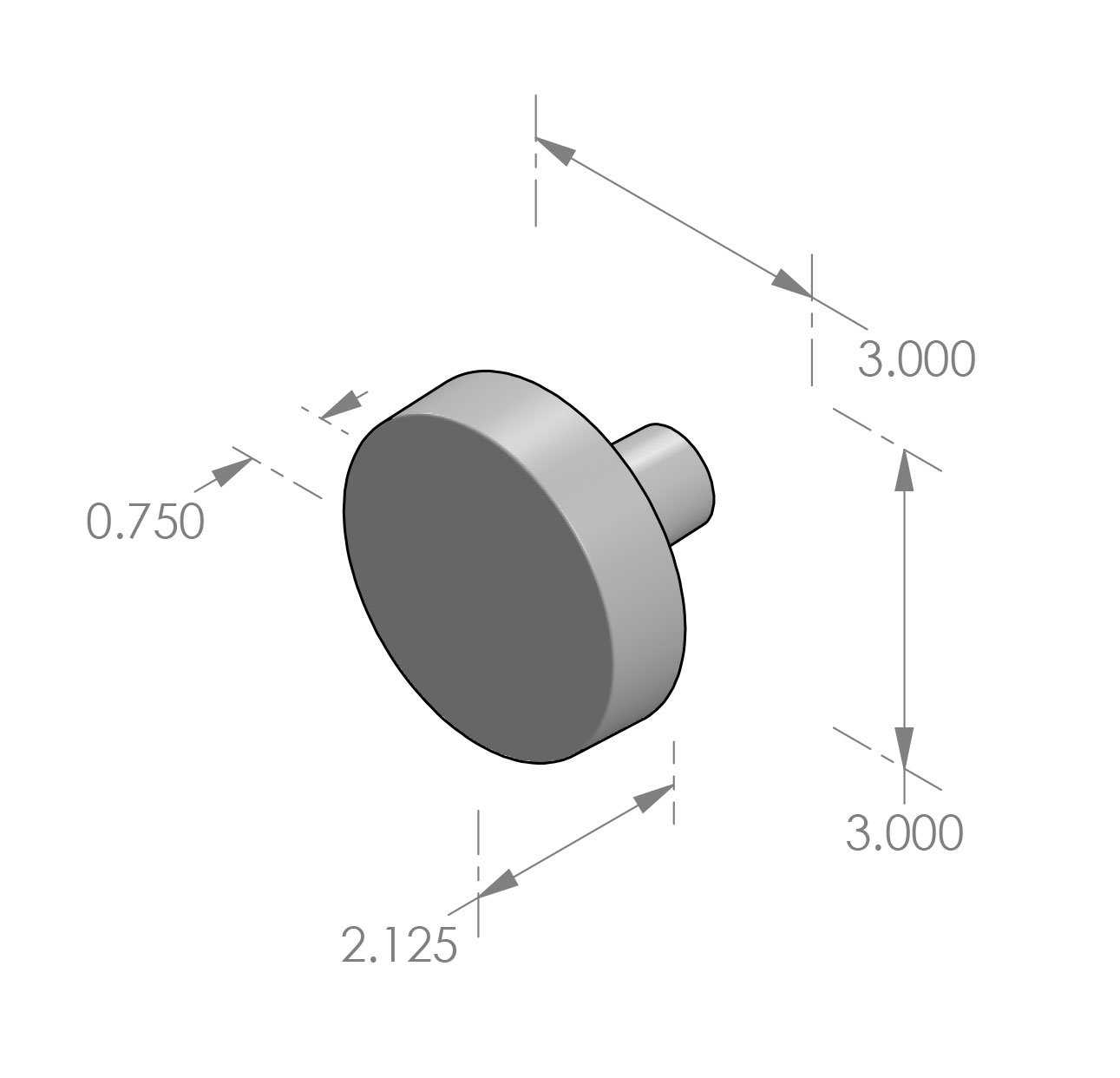 K-237 Large Flat Door Knob Specifications