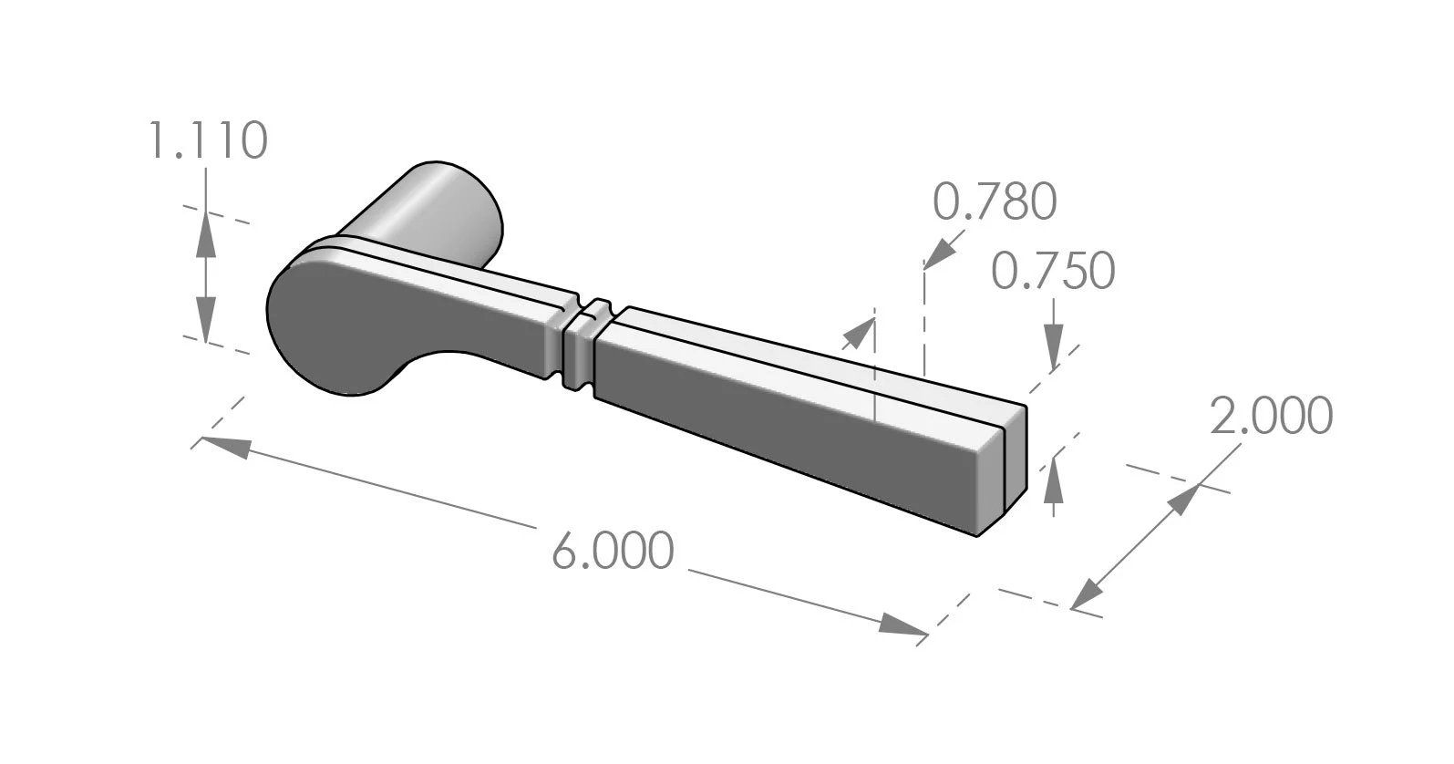 L-109-6 Ring Tail Lever Specifications