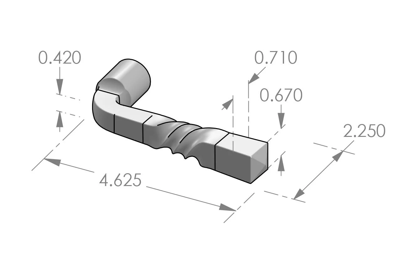 L123 New Twist Lever Sun Valley Bronze Hardware