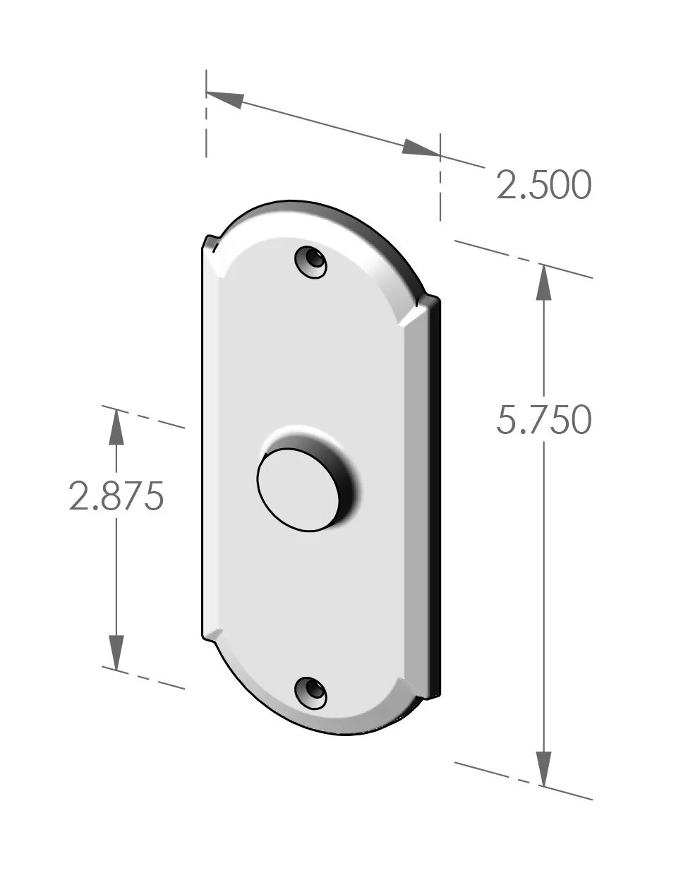 P-A404 Arch Passage Plate Specifications
