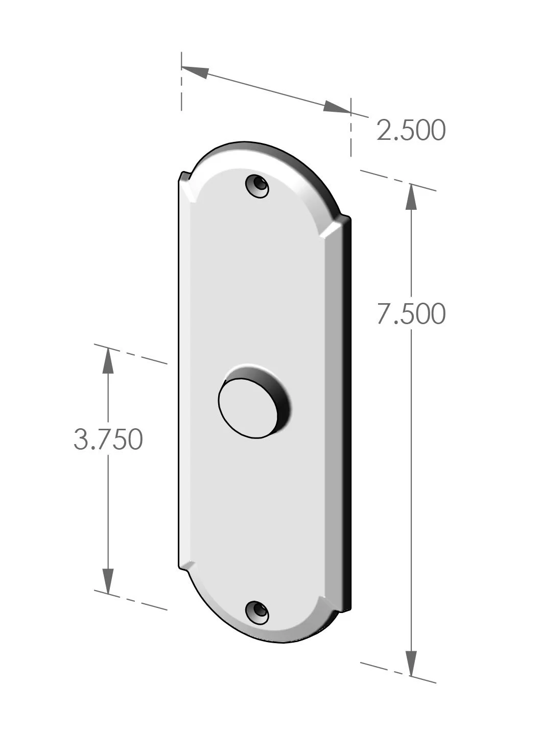 P-A406 Arch Passage Plate Specifications