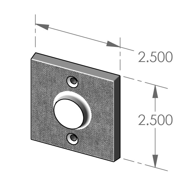 P-2201 Burlap Square Passage Plate Specifications