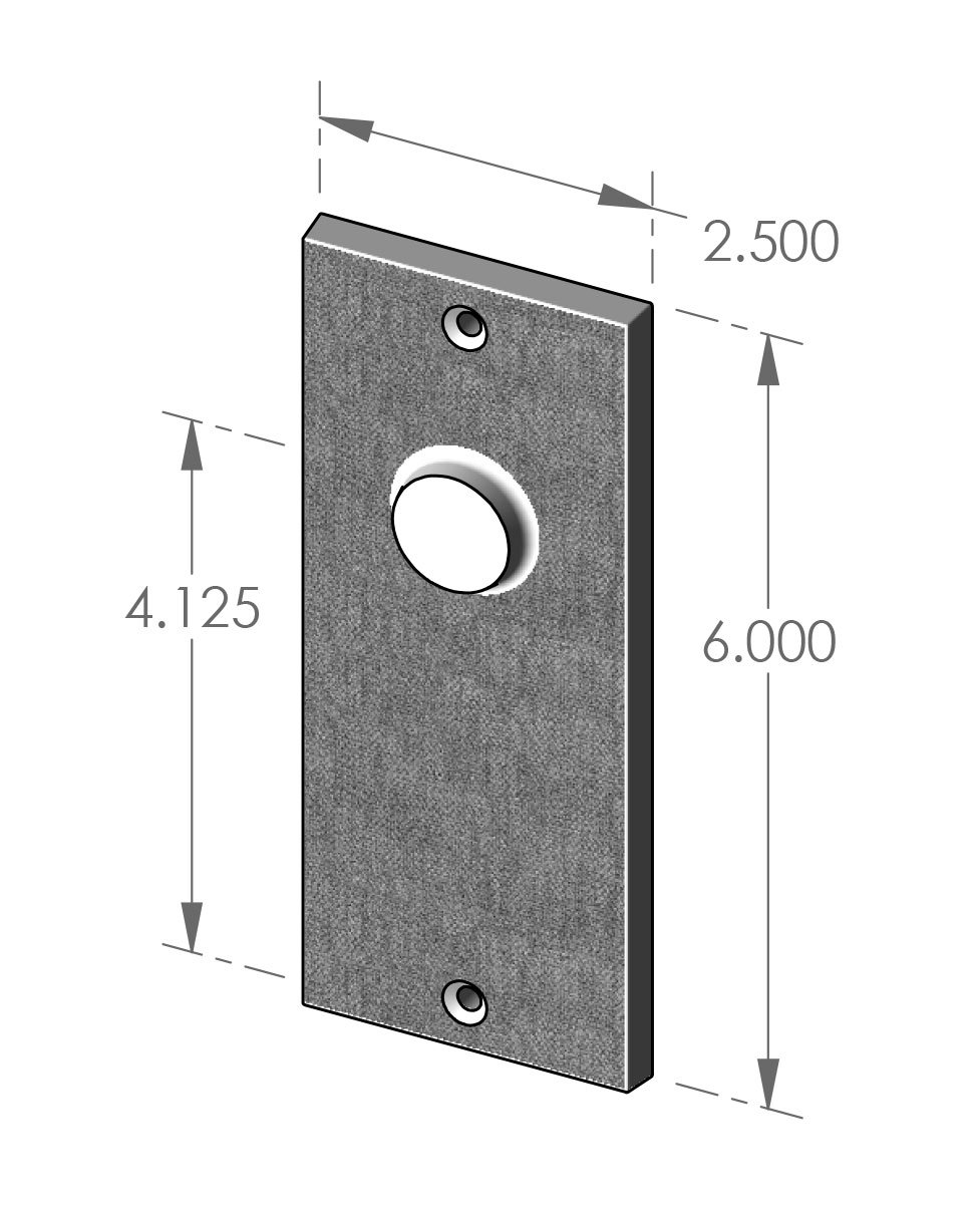 P-F2206OH Burlap Passage Plate Specifications
