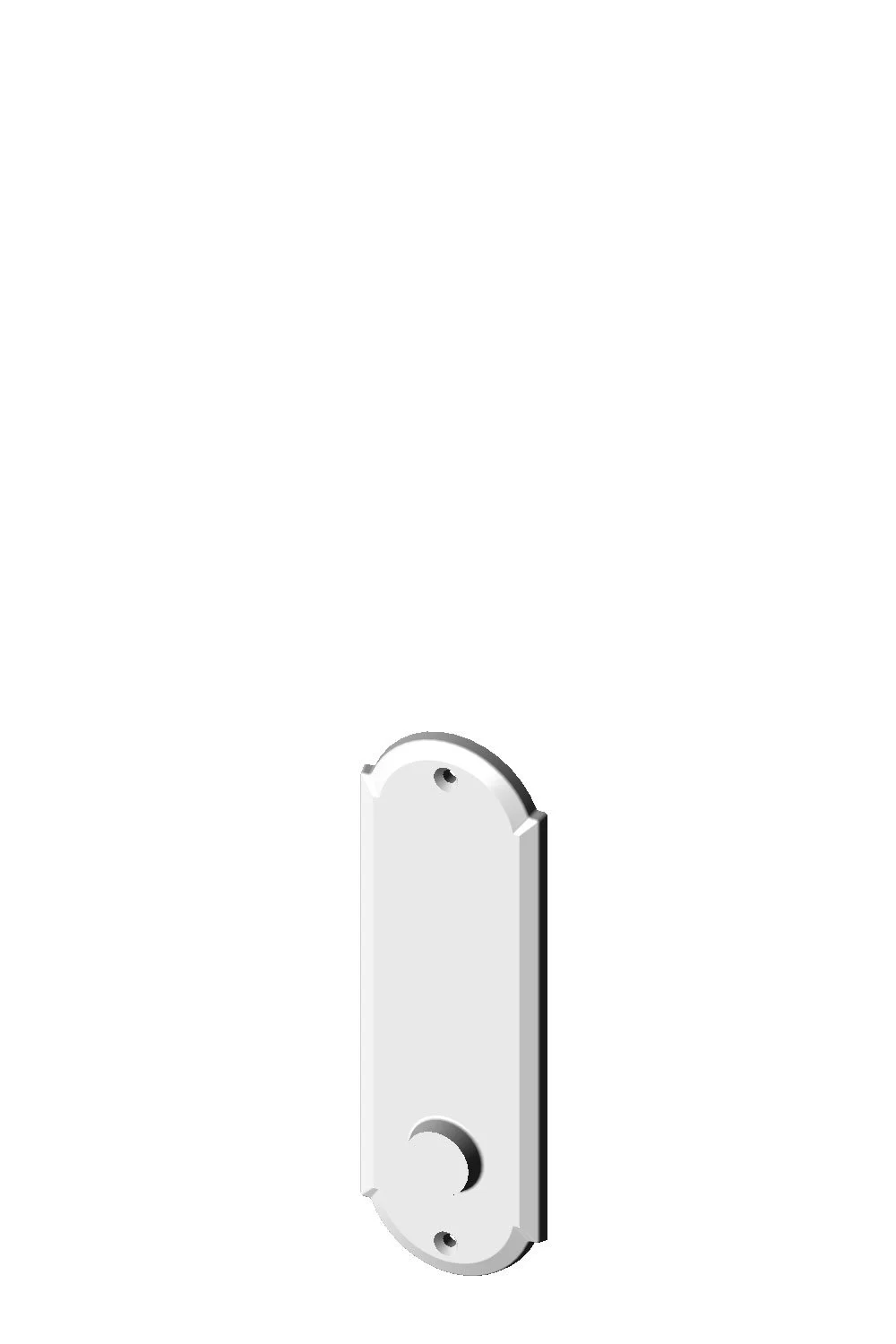 P-A406ML Arch Mortise Lock Passage Plate