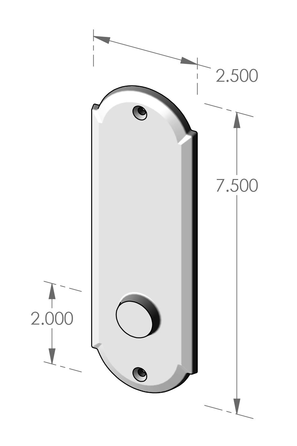 P-A406PLD Arch PLD Passage Plate Specifications