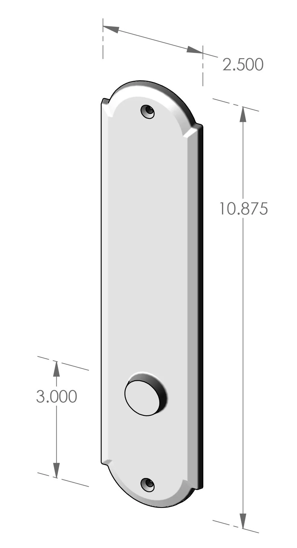 P-A409 Arch Passage Plate Specifications