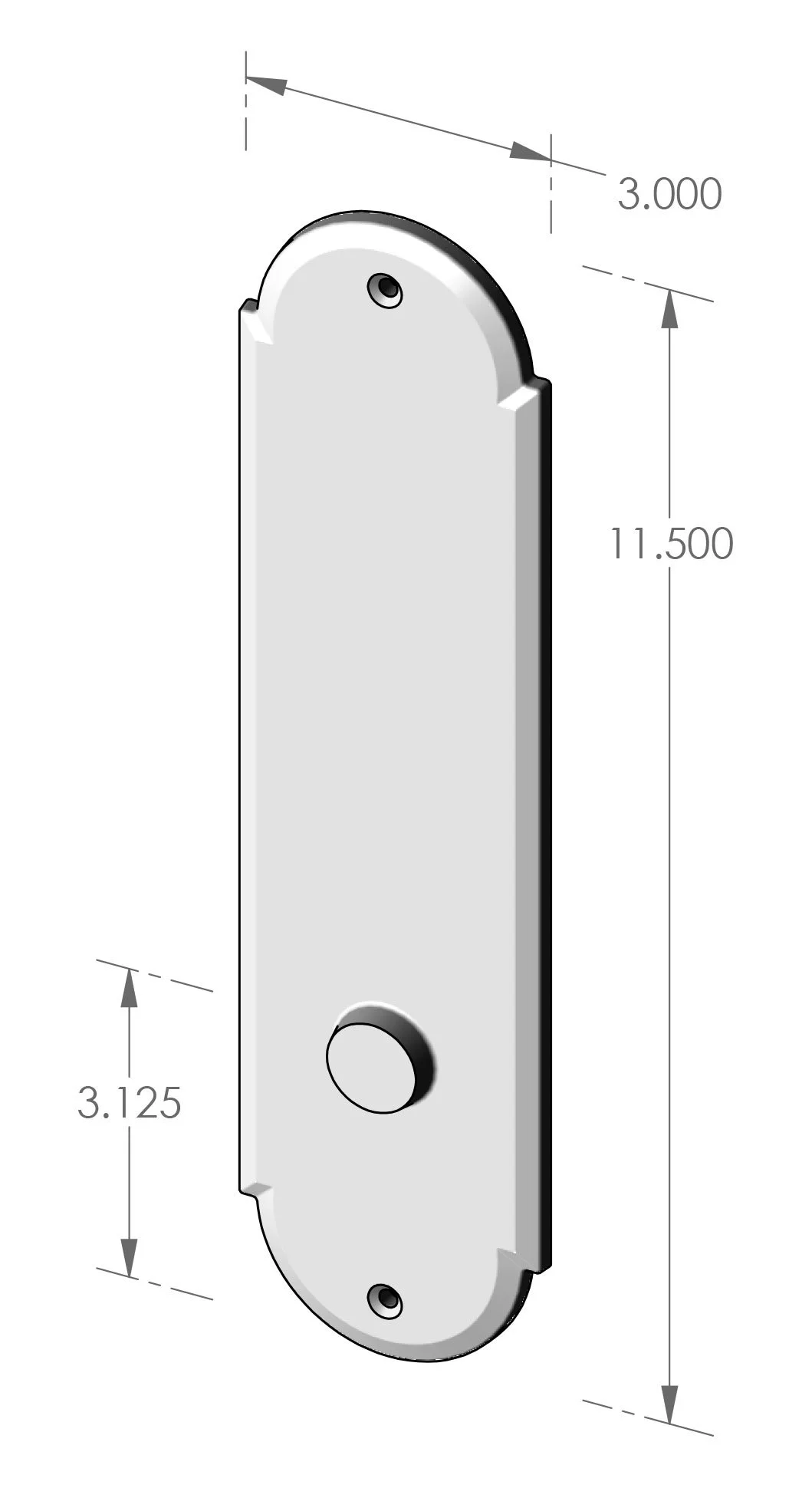 P-A410 Arch Passage Plate Specifications