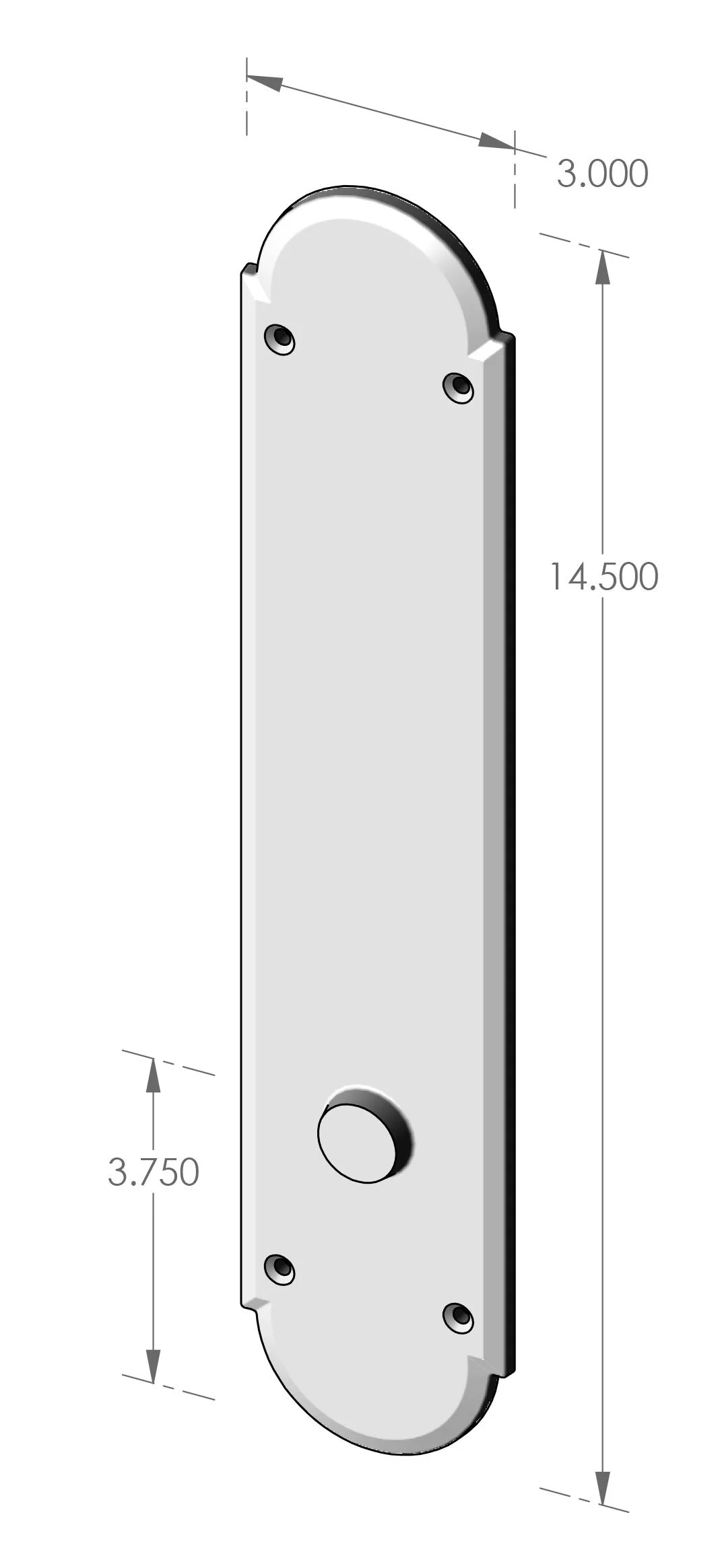 P-A601 Arch Passage Plate Specifications