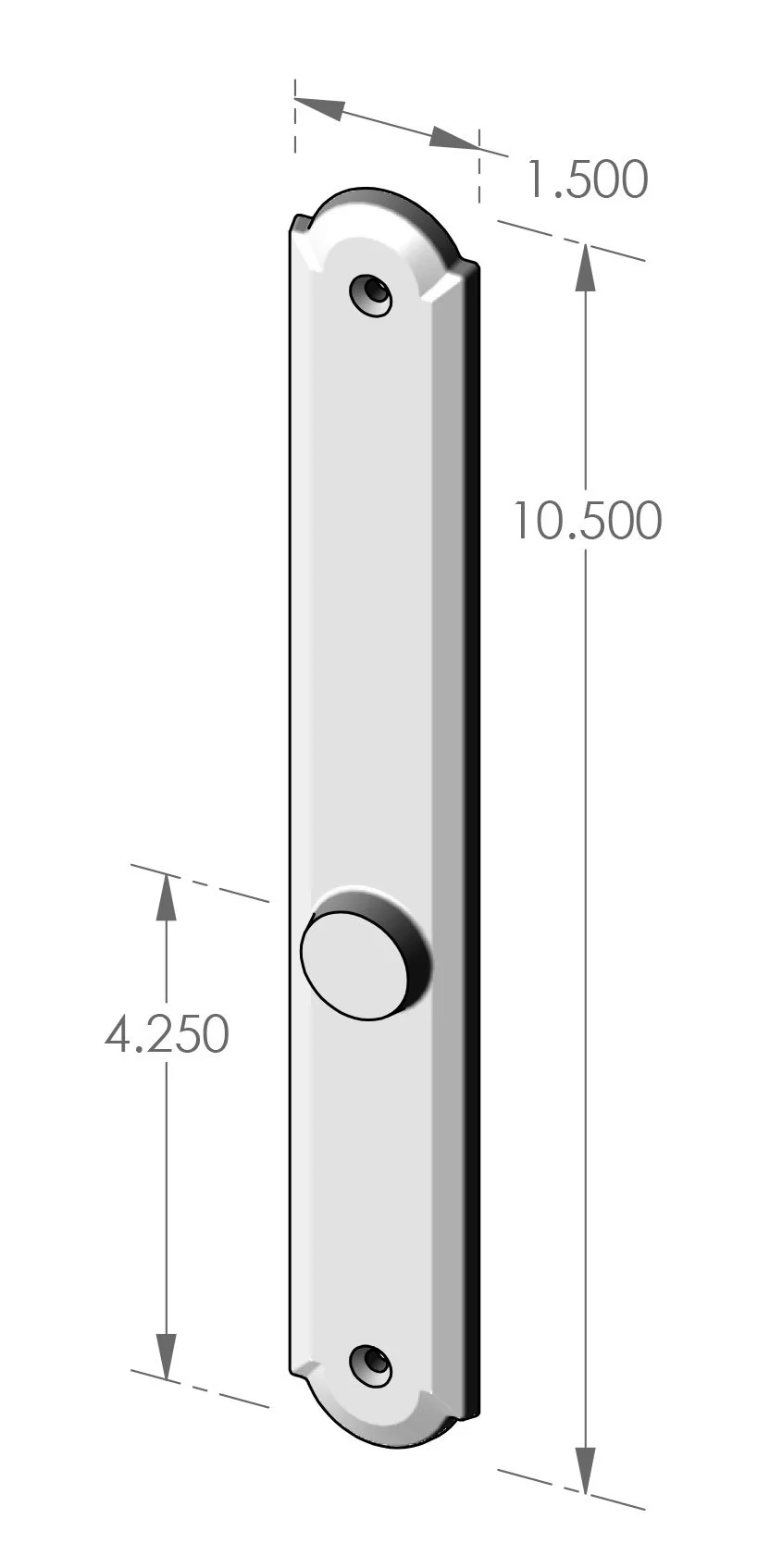 P-A811 Arch Passage Plate Specifications
