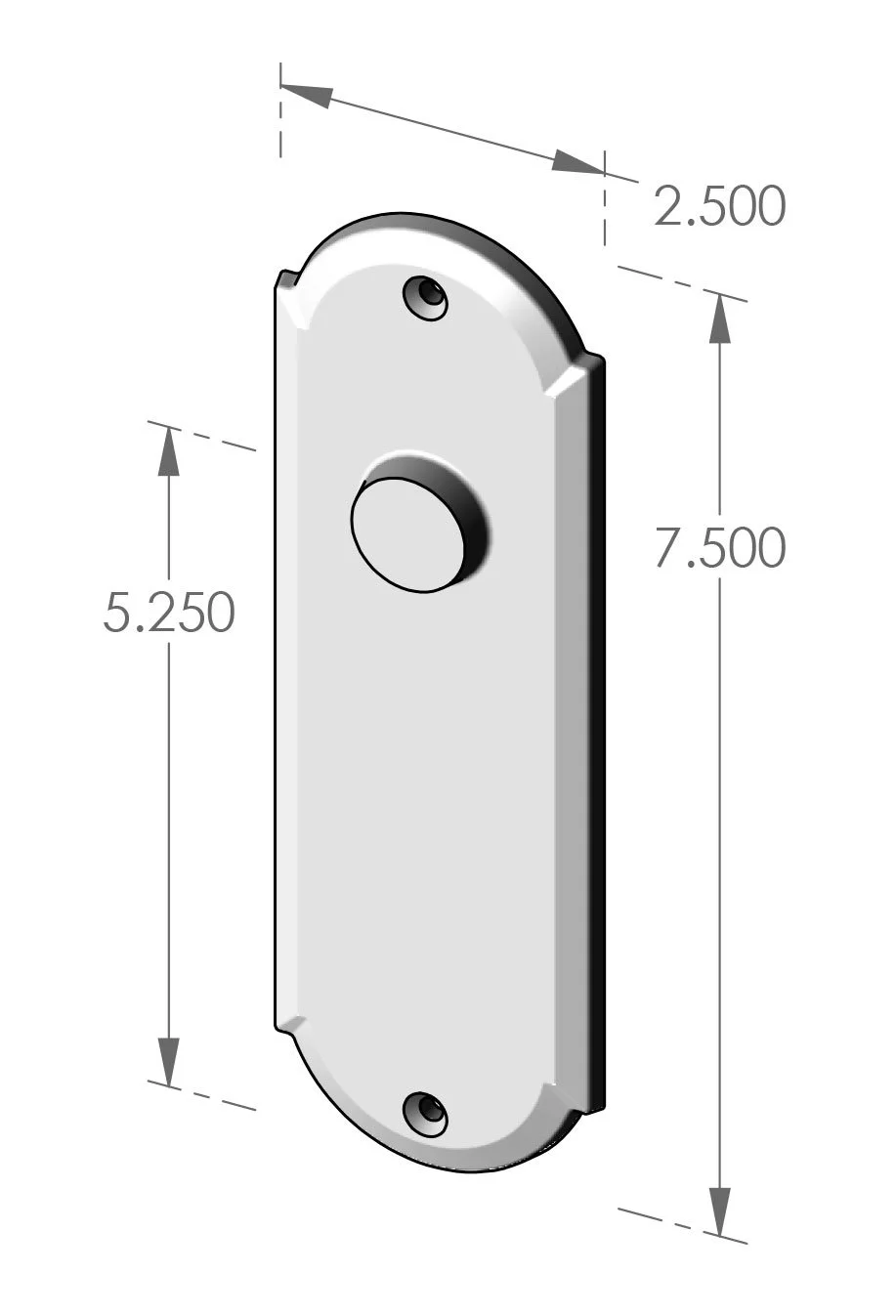 P-F-A406OH Arch Passage Plate Specifications