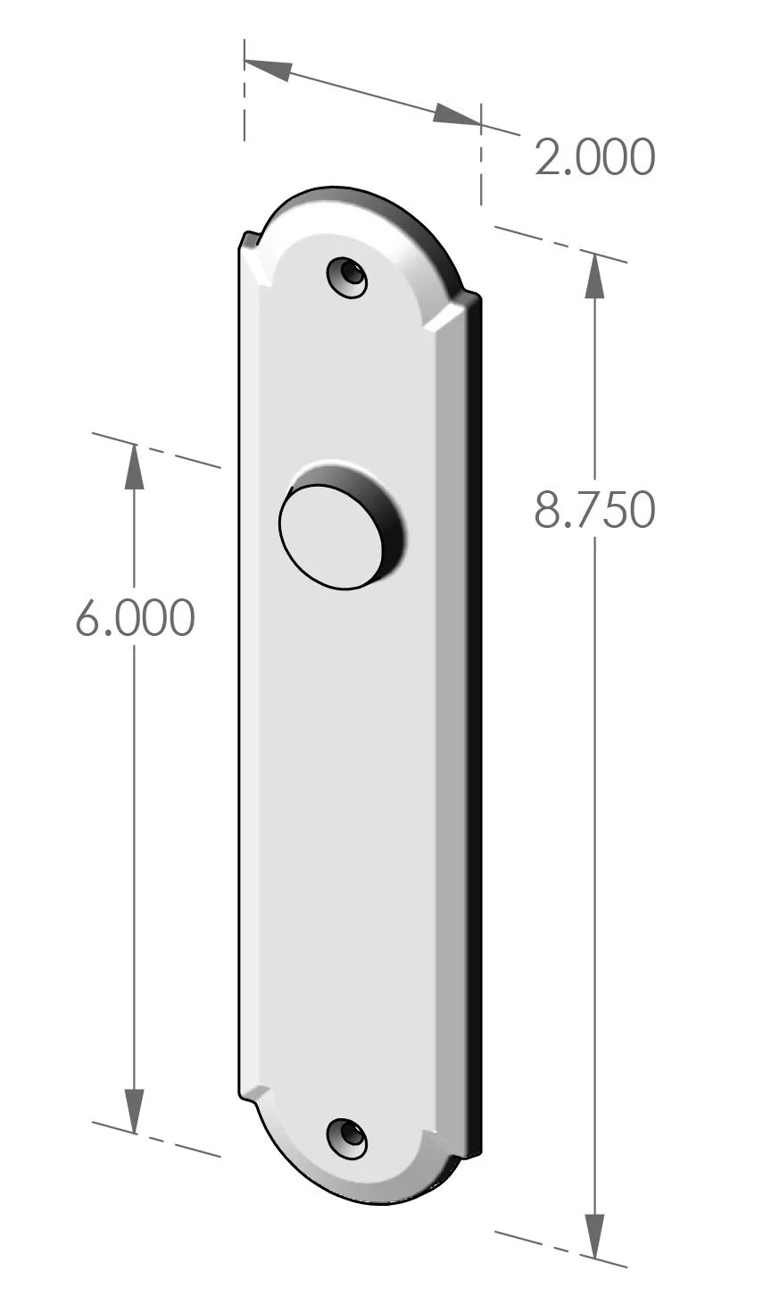 P-F-A407 Arch Passage Plate Specifications