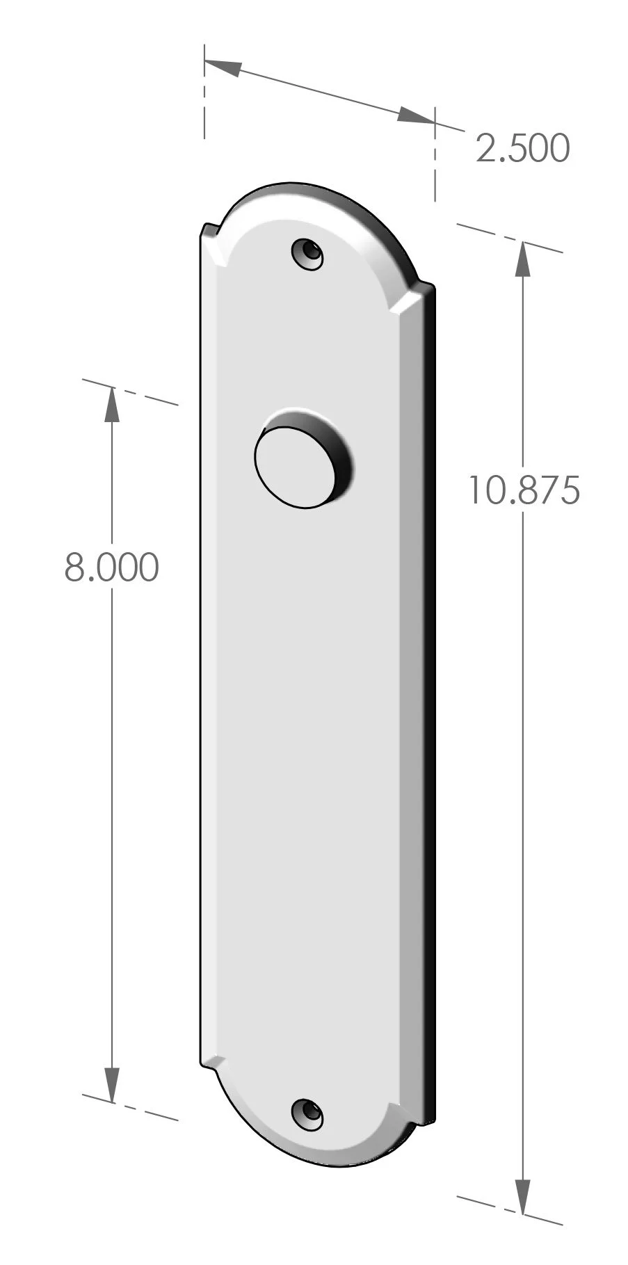 P-F-A409 Arch Passage Plate Specifications