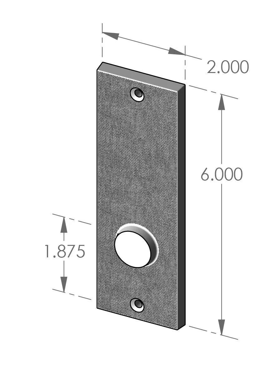 P-2205OH Burlap Passage Plate Specifications