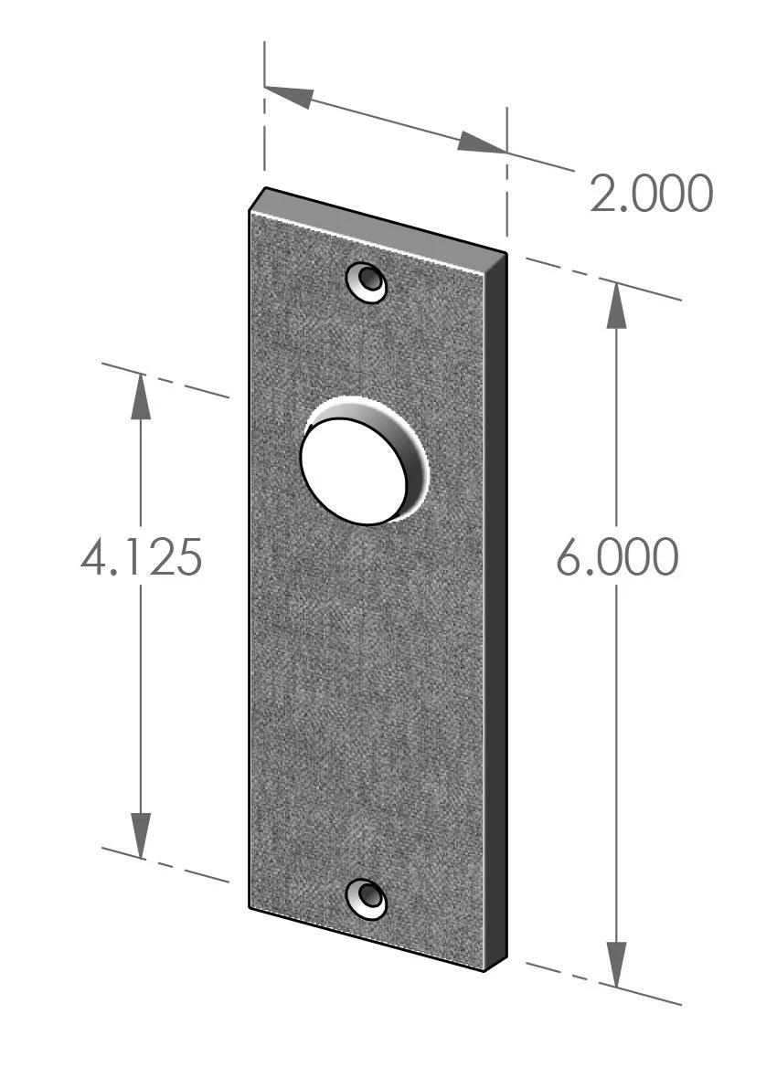 P-F2205OH Burlap Passage Plate Specifications