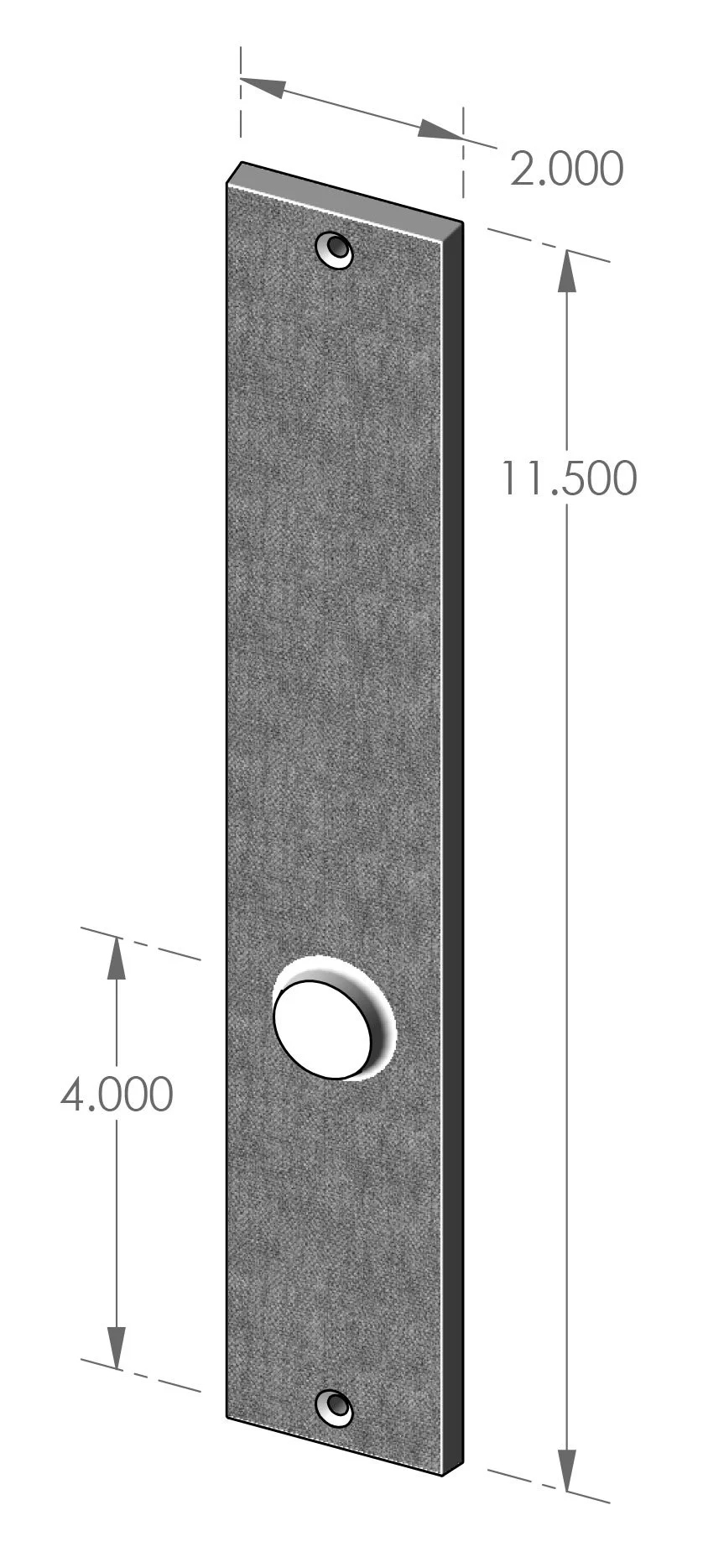 MP-US-2237 Burlap Interior US Passage Plate Specifications