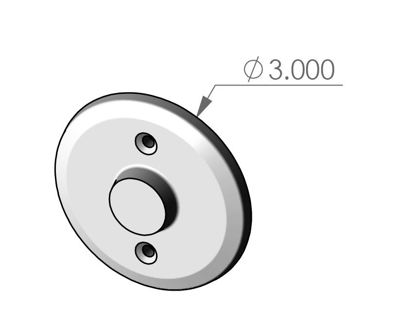 RP-403 Bevel Edge Round Passage Plate Specifications