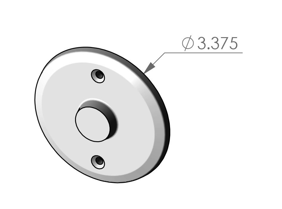 RP-404 Bevel Edge Round Passage Plate Specifications