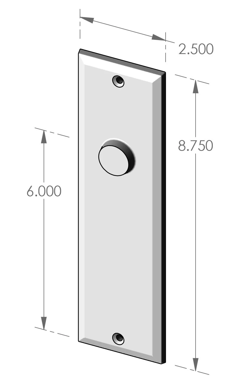 P-F408 Bevel Edge Passage Plate Specifications