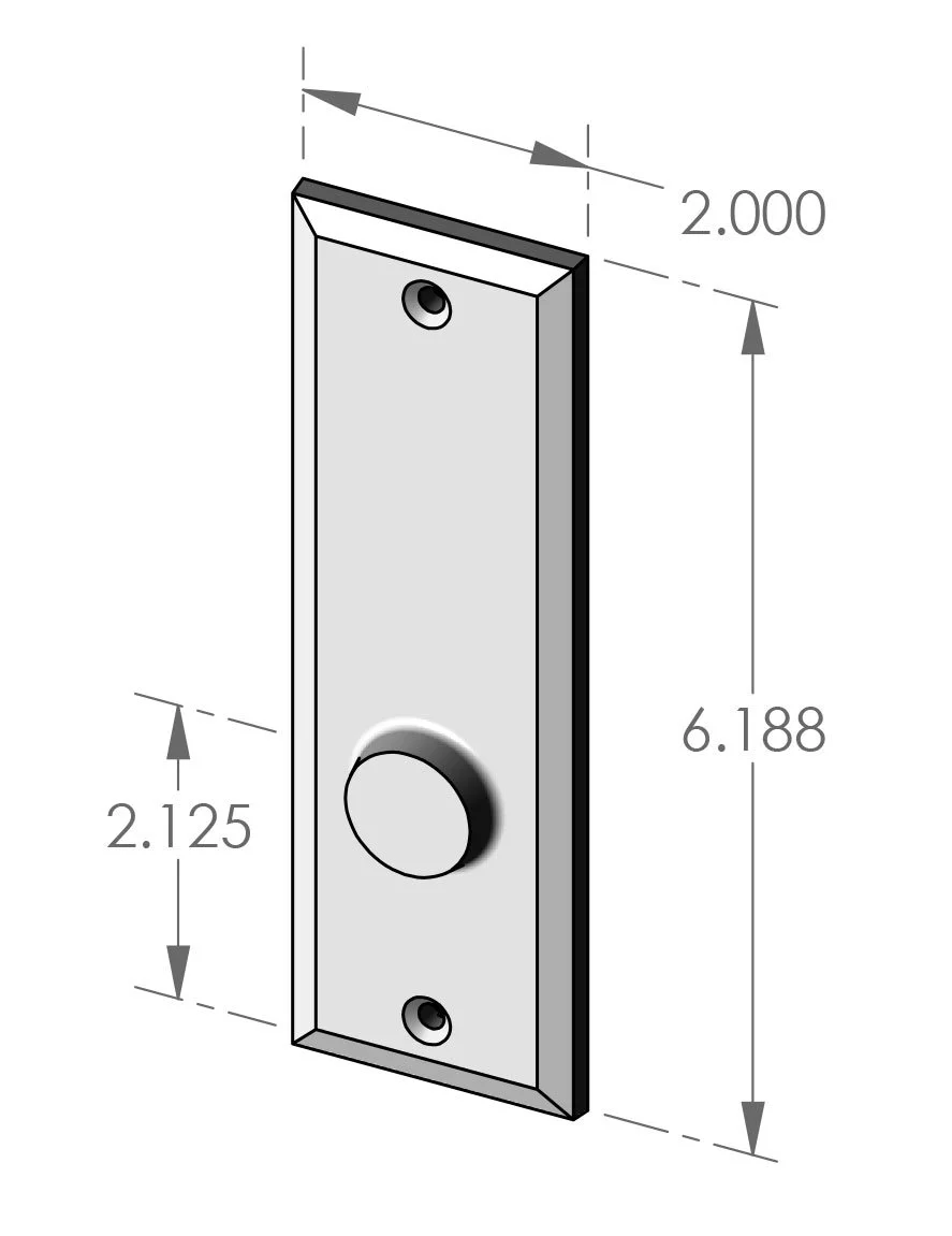 P-206OH Bevel Edge Passage Plate Specifications