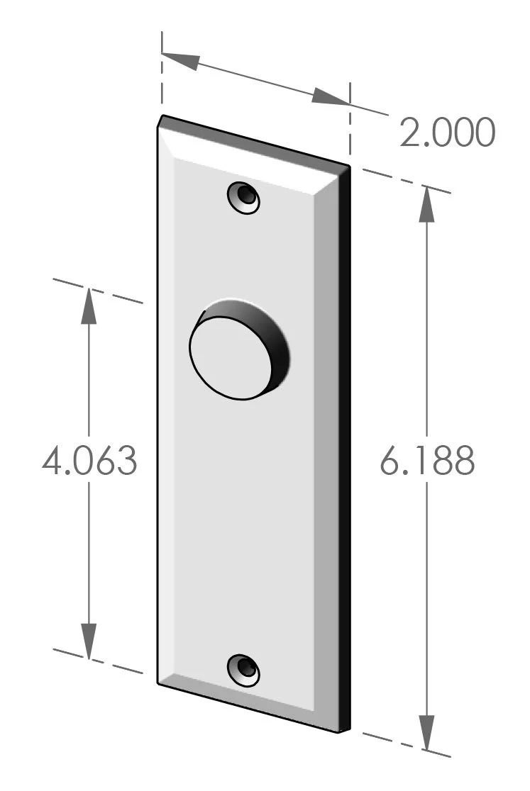P-F206OH Bevel Edge Passage Plate Specifications
