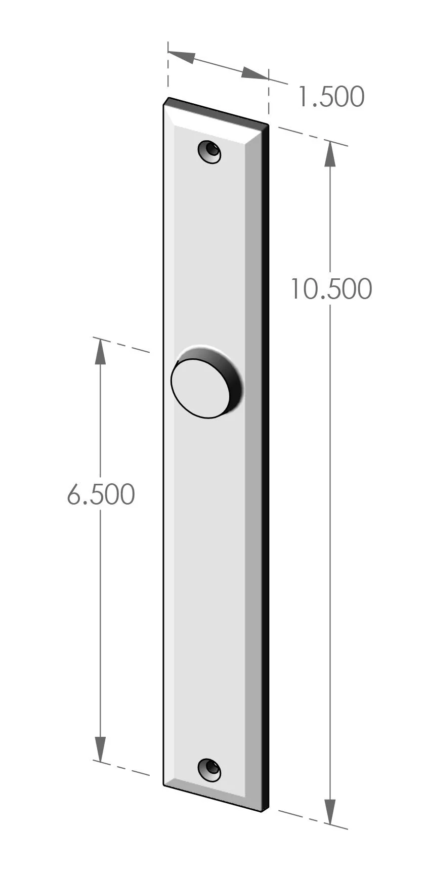 P-F811 Bevel Edge Passage Plate Specifications