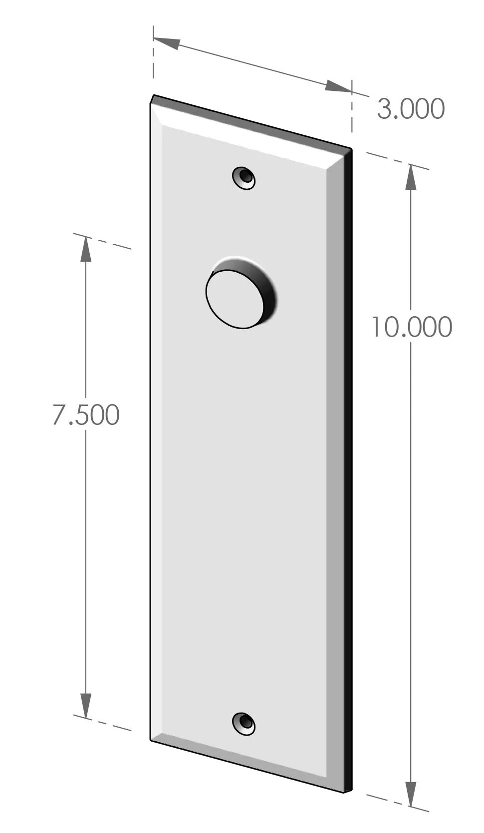 P-F410 Bevel Edge Passage Plate Specifications