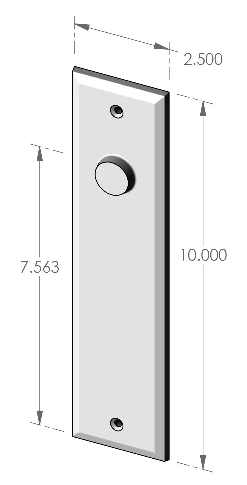 P-F409 Bevel Edge Passage Plate Specifications