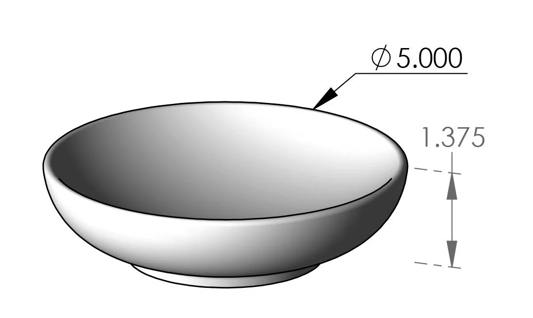 SD-1 Round Soap Dish Specifications