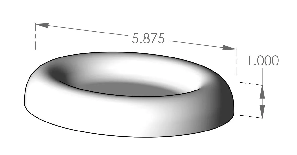 SD-2 Oval Soap Dish Specifications