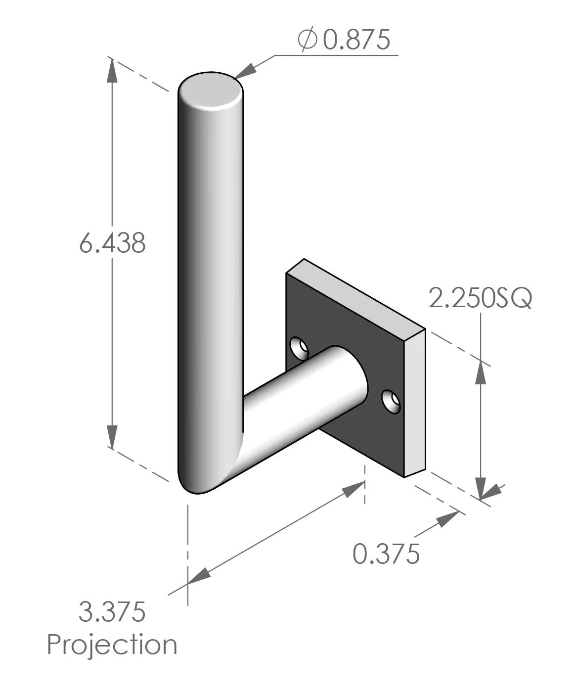 AW-169 Contemporary Toilet Paper Holder Specifications