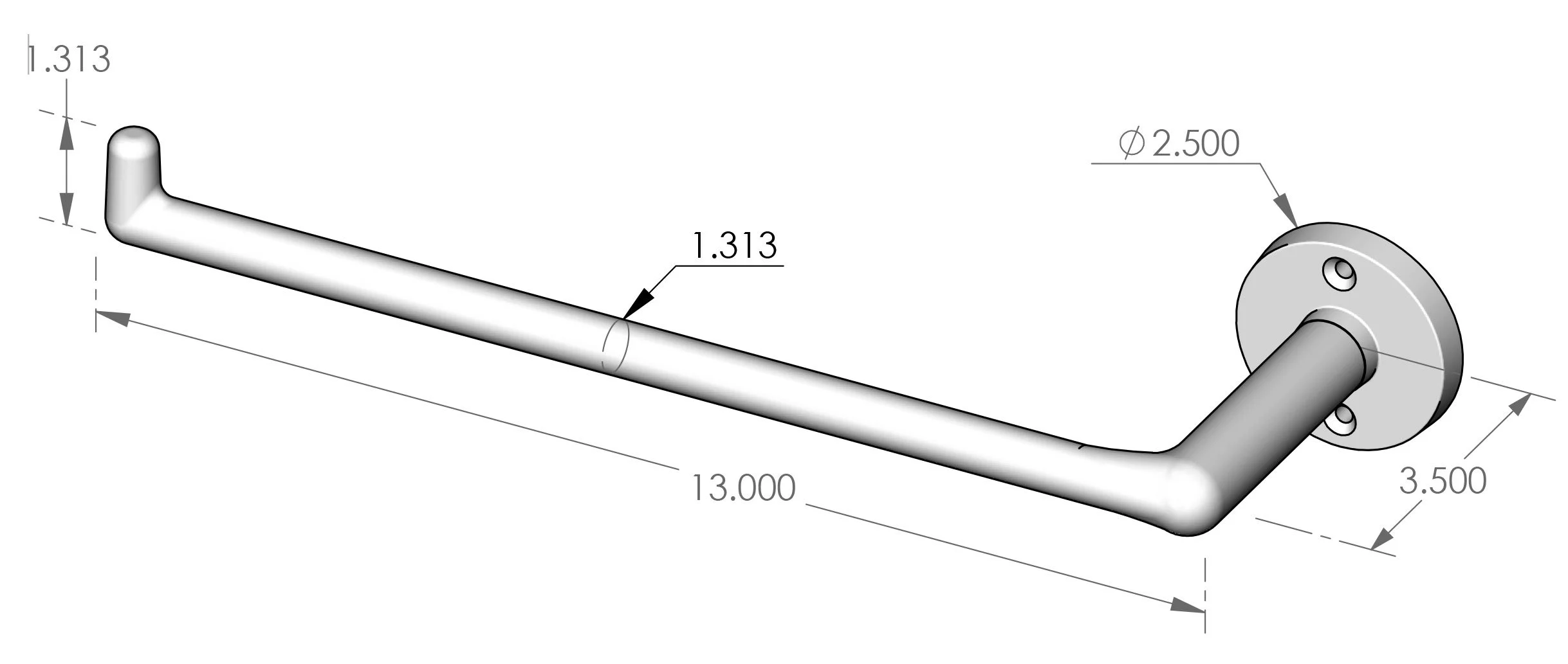 HT-109LH Hand Towel Bar Specifications