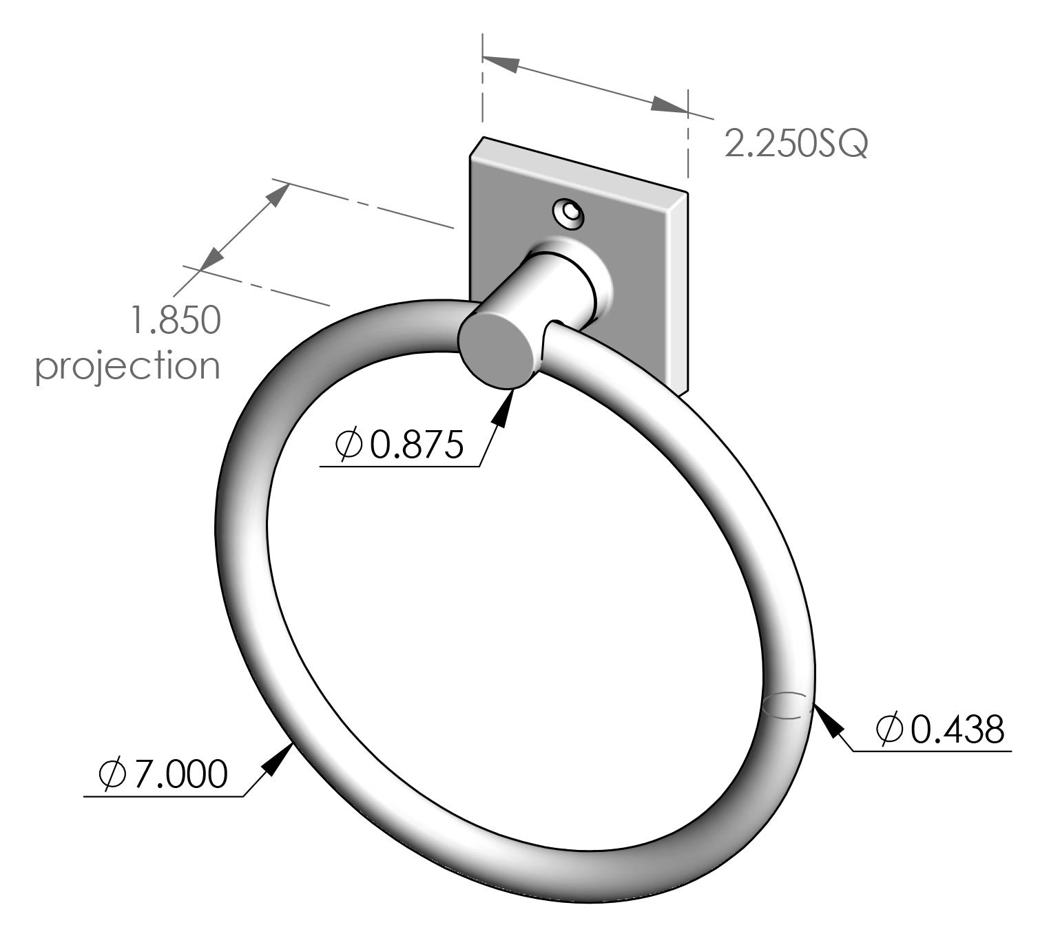 TR-9107 Towel Ring Specifications