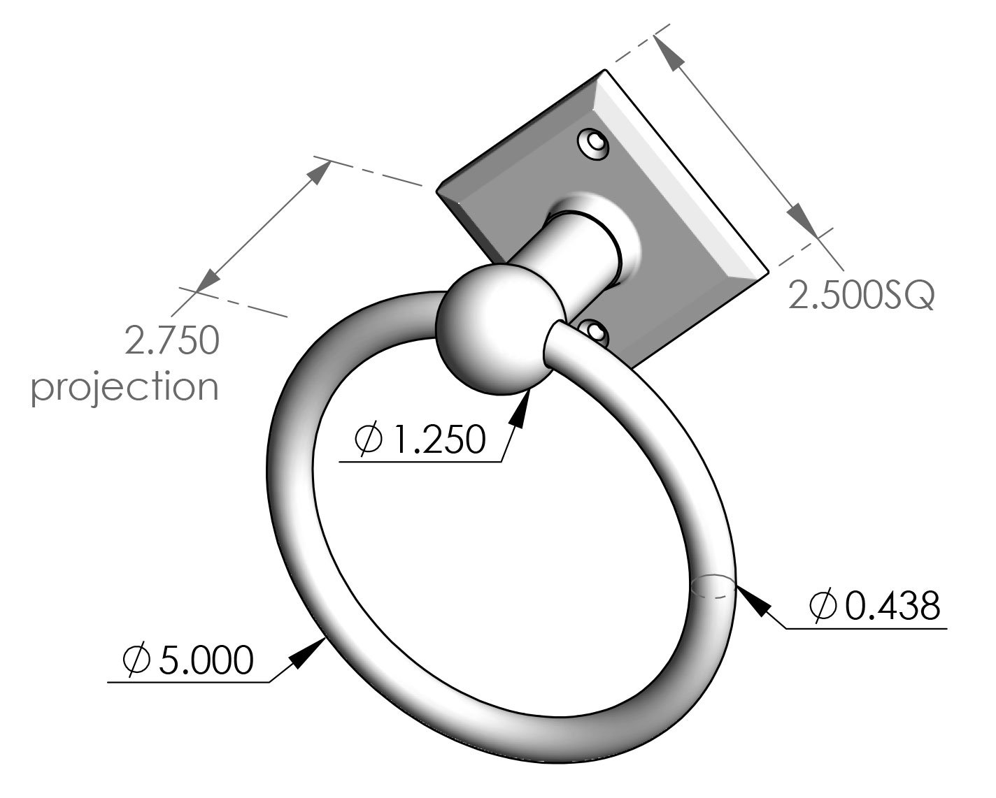 TR-5 Towel Ring Specifications