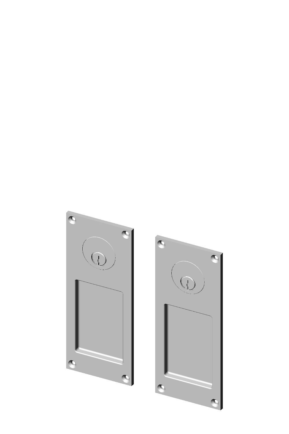CS-FP404ML-DC Double Cylinder Locking Pocket Door Set