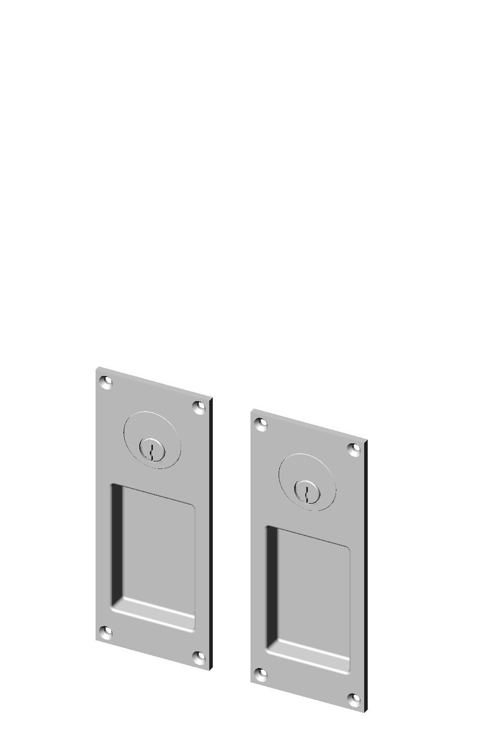 CS-FP405ML-DC Double Cylinder Locking Pocket Door Set