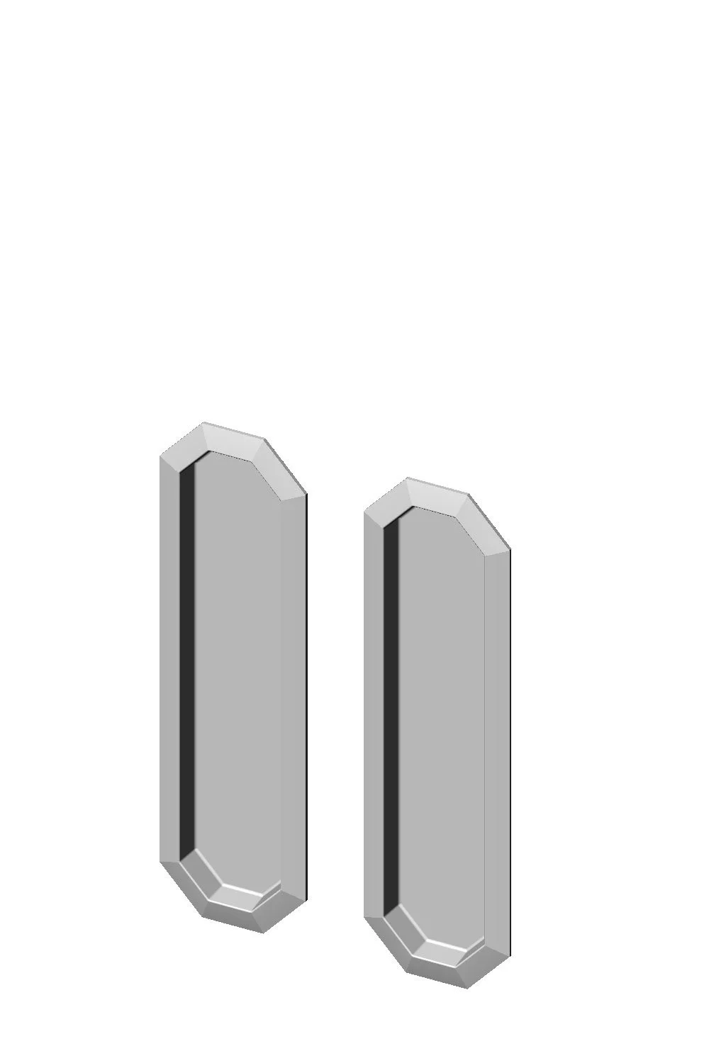 CS-FP2351IML Gem Series Passage Pocket Door Set