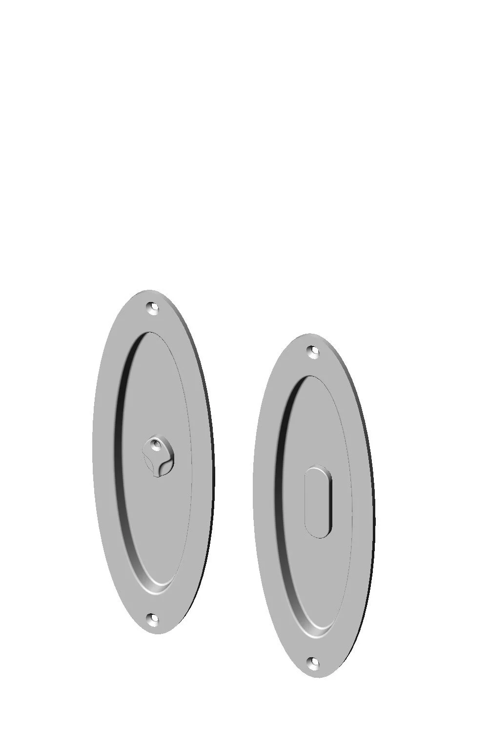 CS-FP-OP700IML-PR Oval Privacy Pocket Door Set