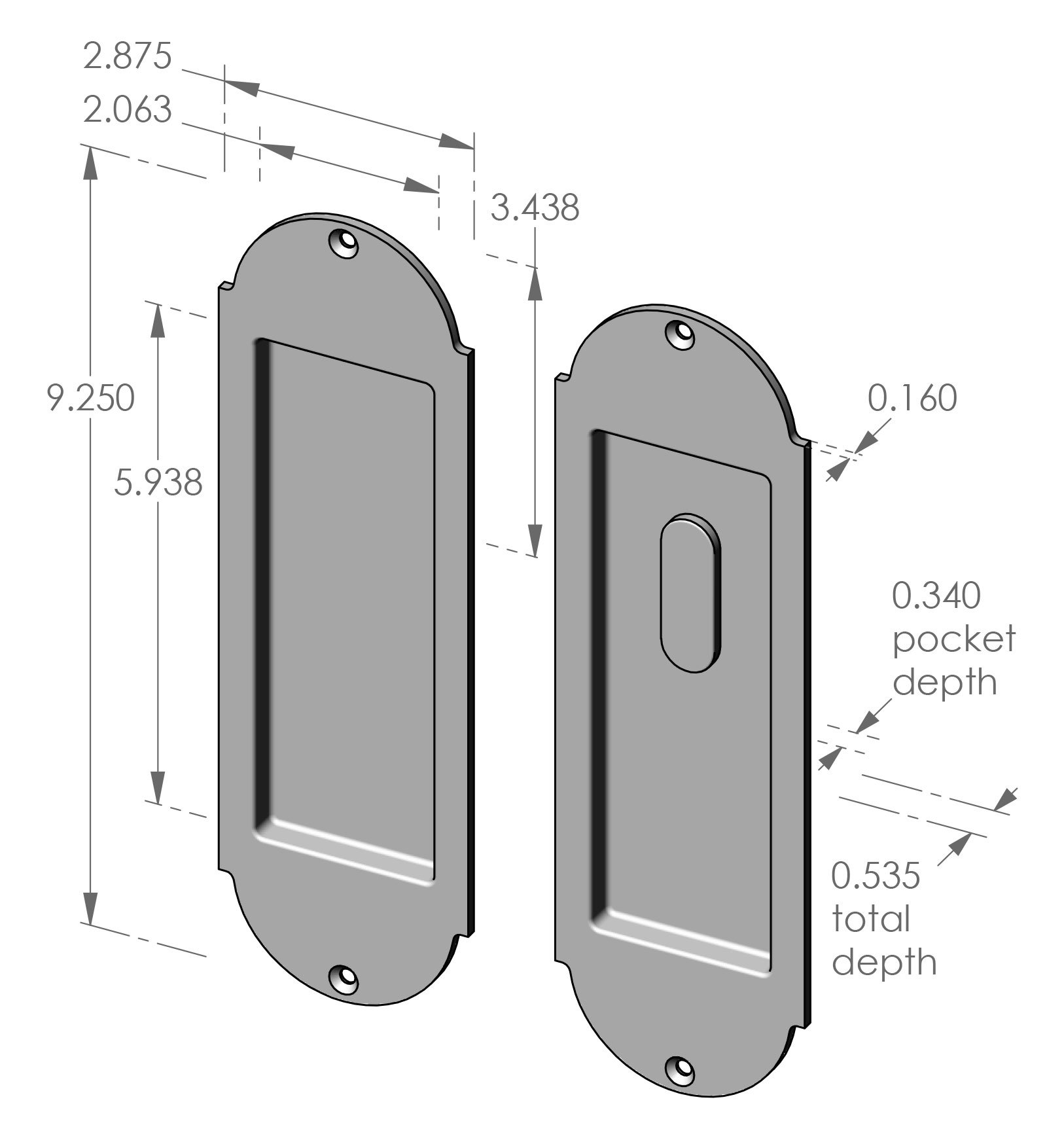 CS-FP-A402ML-PF Arch Patio Function Pocket Door Set Specifications