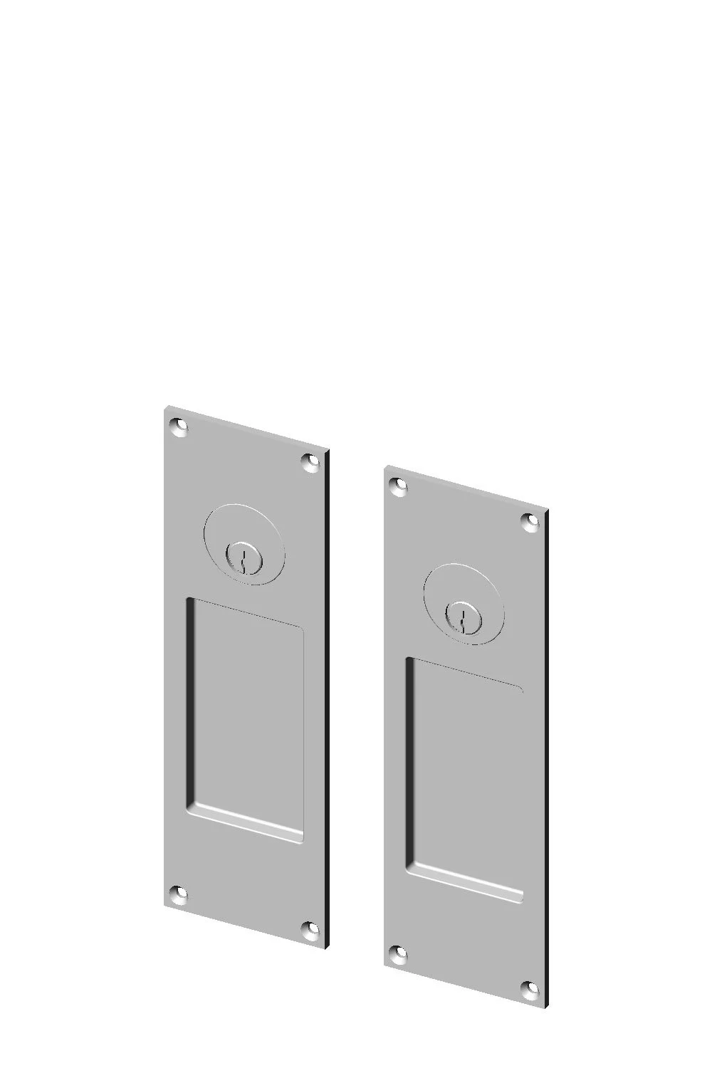 CS-FP450ML-DC Double Cylinder Locking Pocket Door Set
