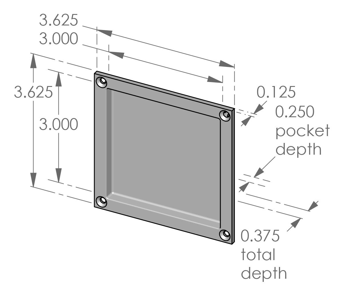 FP-358.375 Flush Pull Specifications