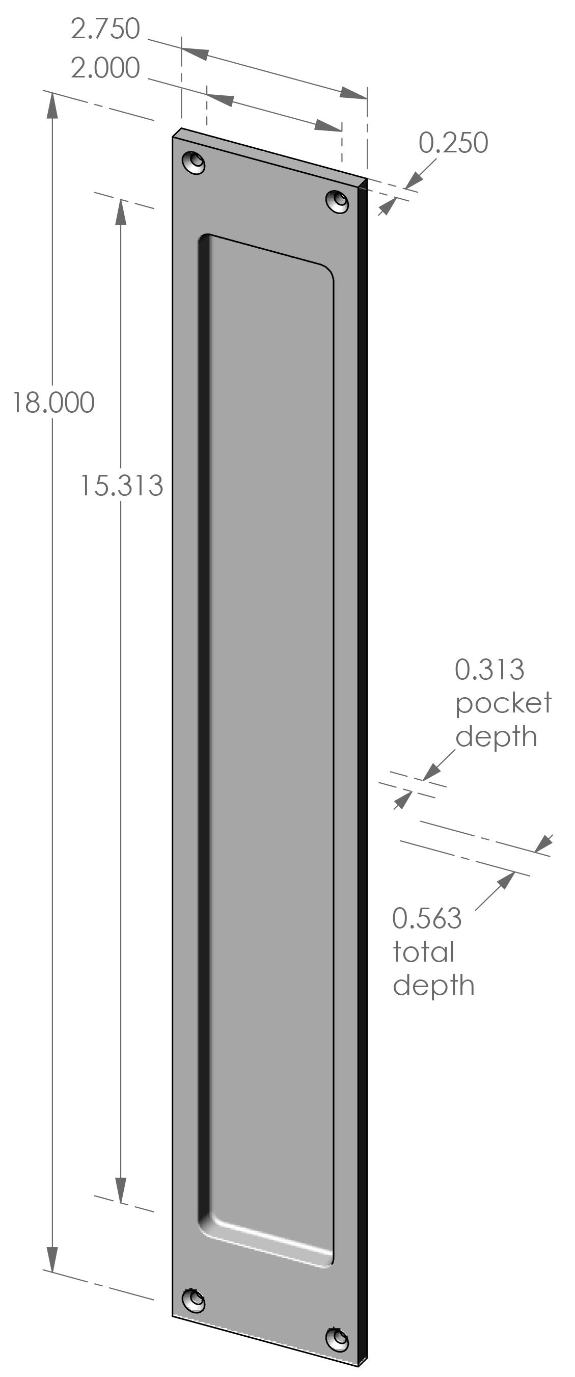 FP-454-18 Flush Pull Specifications